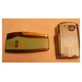 2 Vtg Lighters, Corona Atom & Gold Woman