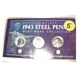 1943 Steel Penny Set of 3