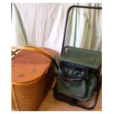 Picnic Basket & Folding Travel Chair