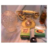 Vtg Rotary Phone& Acc, Lucky 66 Soda,  Light Cover