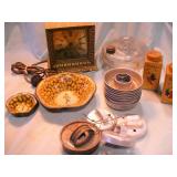 Vtg Clock, S&P, Mr Peanut Bowls, Biscuit Cutters