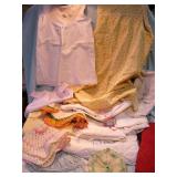 Vtg Linens, Apron, Doll clothes, Dollies +