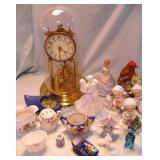 Clock, Porcelain, Homco Christmas, German Mini
