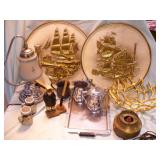 Vtg Pewter Creamer, Farber Bro Set, Lamp, Decor