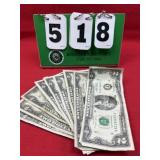 (9) $2 Bills Dollar