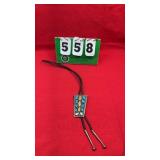 Rare Tommy Moore signed Navajo Sterling Bolo Tie