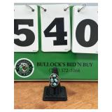 Turquoise Silver Men's Ring w/ Rope Crown Sz. 9.5