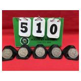 (5) Silver Franklin Halves