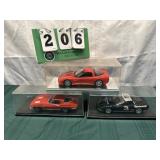 (3) Assorted PROMO Corvette Cars In Cases Lot 11