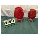 Red Goblet Vases