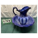 Colbolt Blue Antique Ironstone Wash Basin