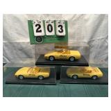 (3) Assorted PROMO Corvette Cars In Cases Lot 8