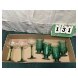 Green Glass Drinkware