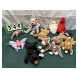 (10) Vintage Beanie Babies With Tags Lot 9