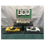 (3) Assorted PROMO Corvette Cars In Cases Lot 5