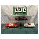 (3) Assorted PROMO Corvette Cars In Cases Lot 27