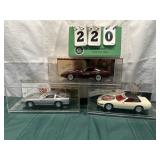 (3) Assorted PROMO Corvette Cars In Cases Lot 25