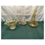 Assorted Yellow Glass Lot