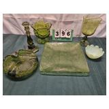 Green Glass Home Decor