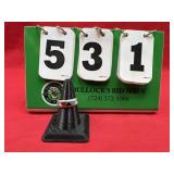 Vintage Turquoise & Silver Band Ring Size 10