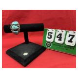 Vintage Turquoise Silver Cuff Braceleted