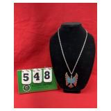 Vintage Turquoise Eagle Pendant