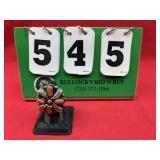 Vintage Coral & Silver Band Ring Size 5.5