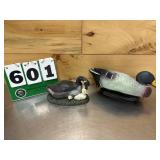 Duck Decoy And  Ceramic Goose