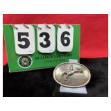 Silver Navajo Rodeo Belt Buckle