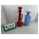 Jim Beam Decanter Lot 11 Ruby & Cameo