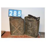 2 Army Metal Gas Cans