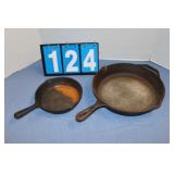 2 Cast Iron Frying Pans