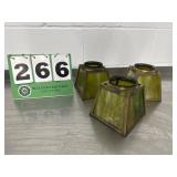 3 Slag Glass Shades