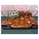 Amber Glass Ice Cream Cups