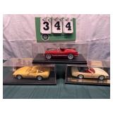 (3) Assorted Promo Corvette Cars In Cases Lot 5