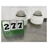 Skyscraper Milk Glass Light Shades