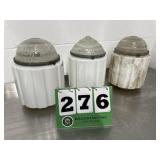 Skyscraper Milk Glass Light Shades