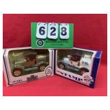 (2) Ertl Diecast  Bank & Stamp Dispenser