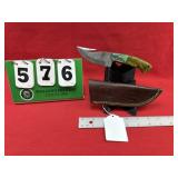 Hand Forged Damascus Hunting Bird Knife