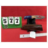 Hand Forged Damascus Shark Knife