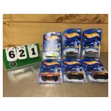 (6) Hot Wheels 1:64 Diecast Metal Cars NIP