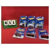 (6) Hot Wheels 1:64 Diecast Metal Cars NIP