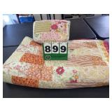 Queen comforter with throw pillow