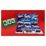 (6) Hot Wheels 1:64 Diecast Metal Cars NIP