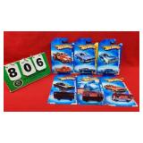 (6) Hot Wheels 1:64 Diecast Metal Cars NIP
