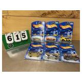 (6) Hot Wheels 1:64 Diecast Metal Cars NIP