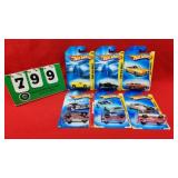 (6) Hot Wheels 1:64 Diecast Metal Cars NIP