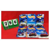 (6) Hot Wheels 1:64 Diecast Metal Cars NIP