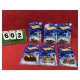 (6) Hot Wheels 1:64 Diecast Metal Cars NIP