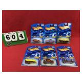 (6) Hot Wheels 1:64 Diecast Metal Cars NIP